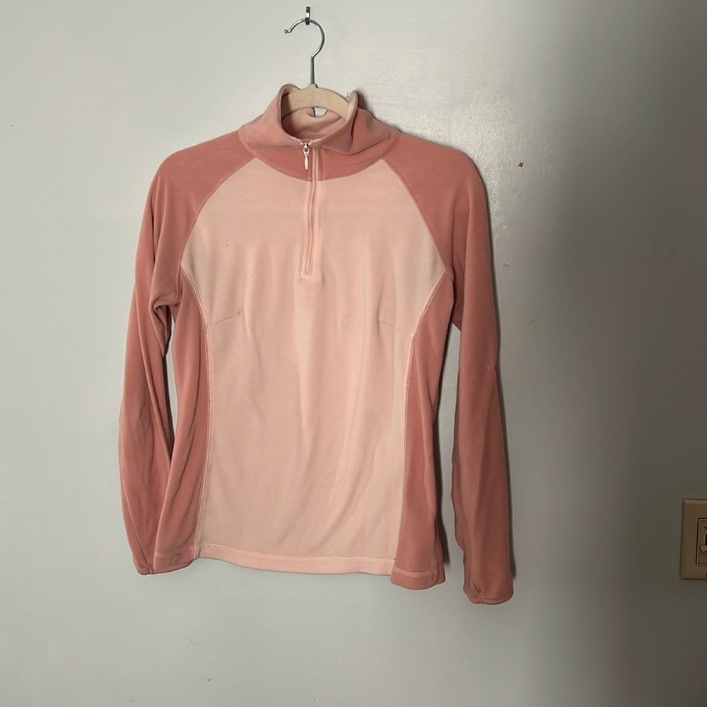 Columbia light pink quarter zip